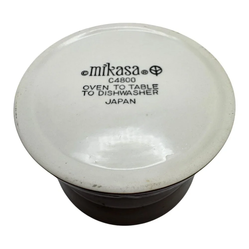 Vintage MCM Mikasa Sugar Bowl‎ Playmates Sweet Chocolate Brown C4800 Japan 70s